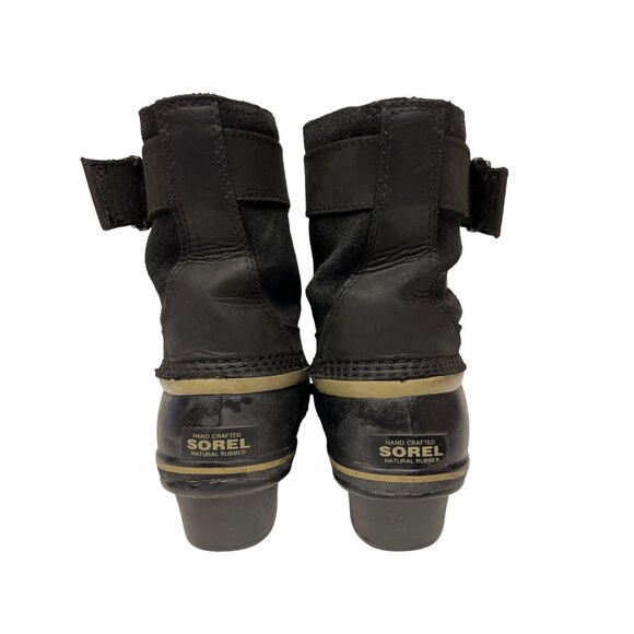 Sorel Fancy Lace ii Boot Black Winter Snow Leather Waterproof Women's Size 8 - Picture 5 of 10